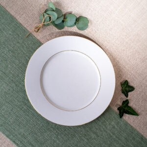 ASSIETTE PORCELAINE FILET OR 27CM APFO27