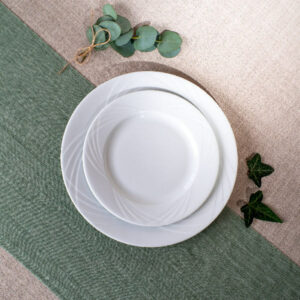 Assiettes Europa porcelaine blanche 21CM AEPB21 et 27CM AEPB27