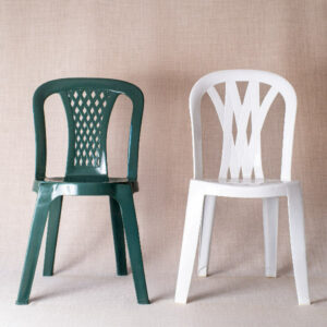 CHAISE MOULEE BLANCHE CHG ET CHAISE VERT FORET CHV