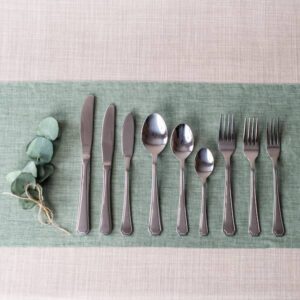 Couverts Prestige, fourchette et couteau à poisson fourchette, cuillère et couteau de table fourchette, cuillère et couteau à dessert cuillère à café