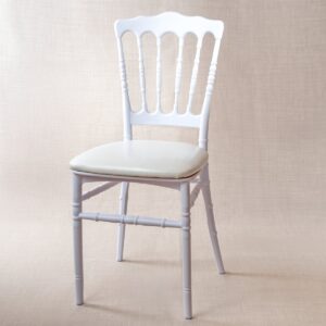 Chaise Napoléon blanche avec galette