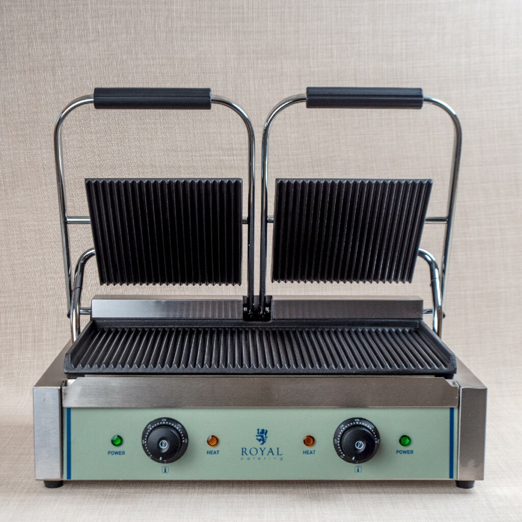 Machine à Panini nervurée double 2 x 1800 W Machine à panini nervurée double en location à champagne-au-mont-d’or