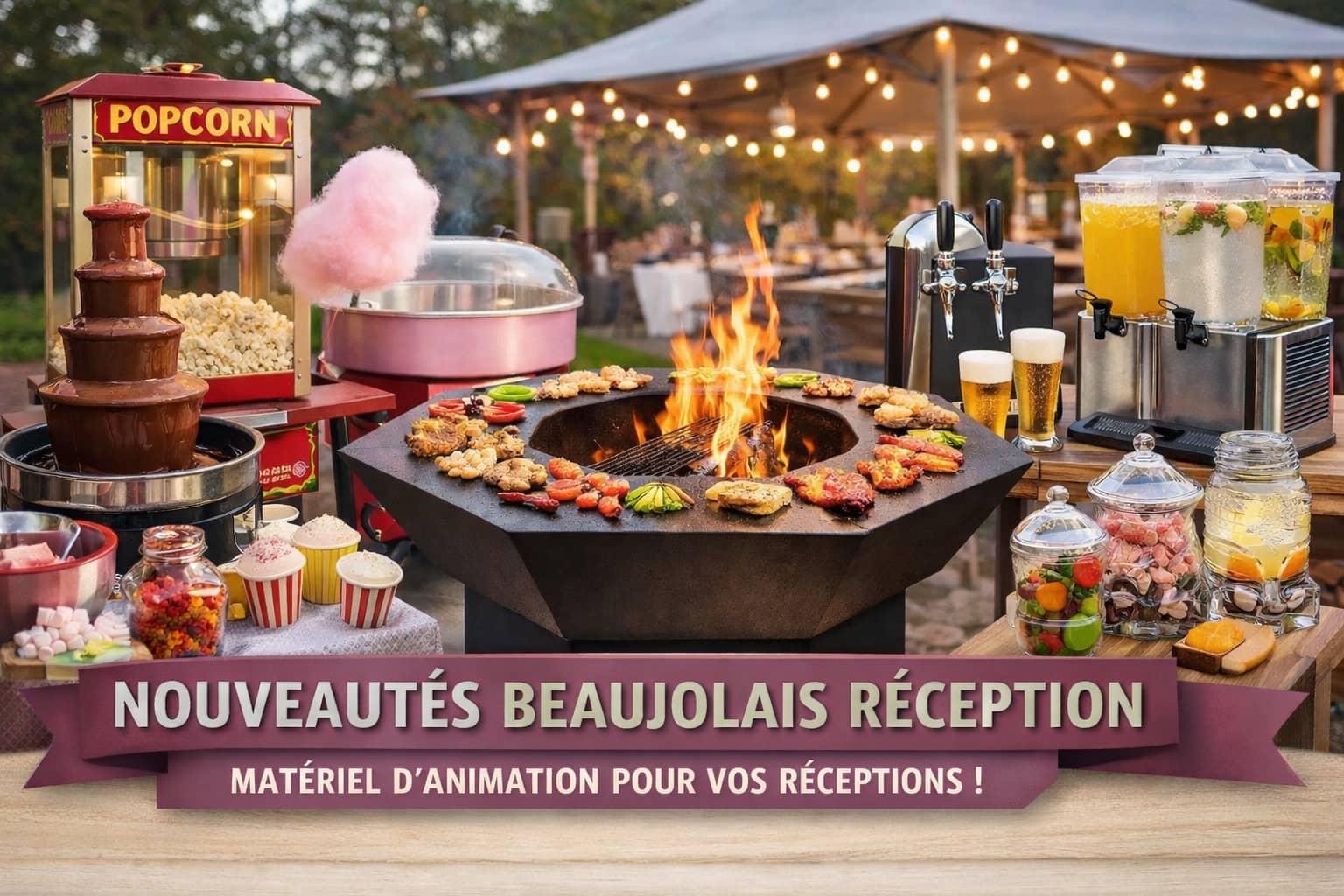 Matériels d'animation Beaujolais Réception