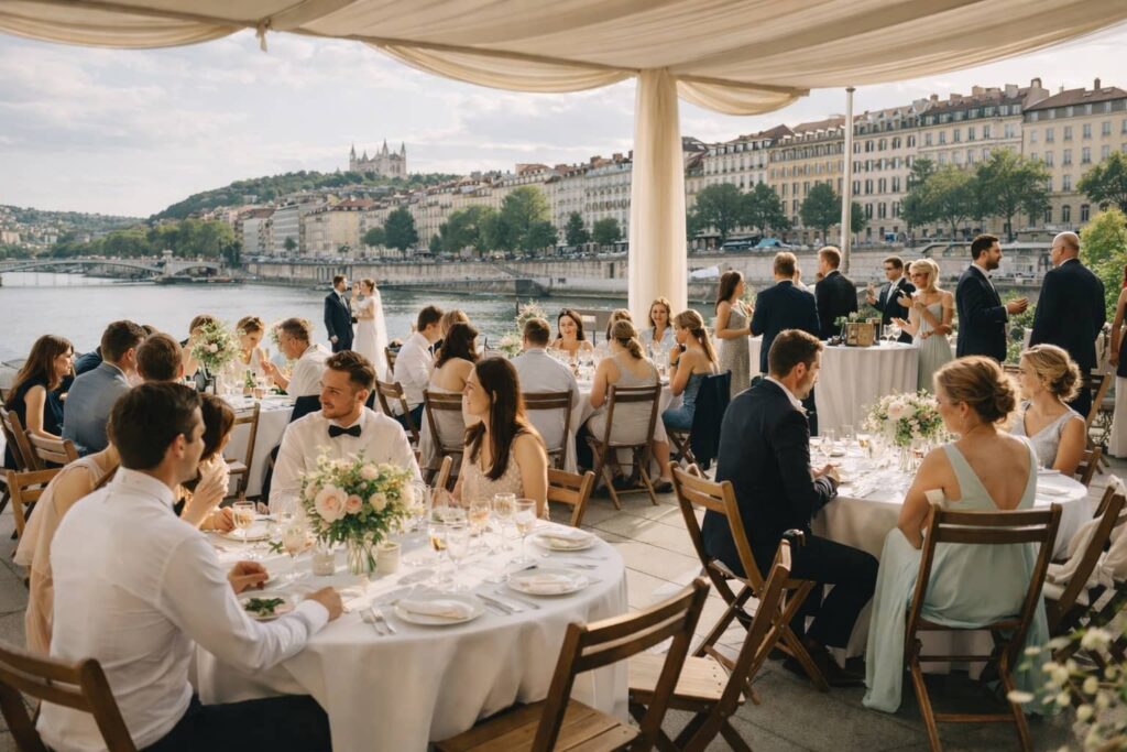 Réception au bord de Saône