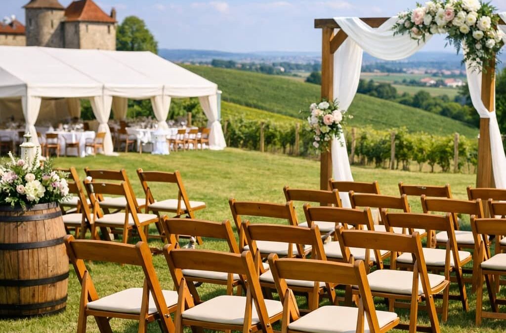 Location de chaises de mariage à Belleville-en-Beaujolais