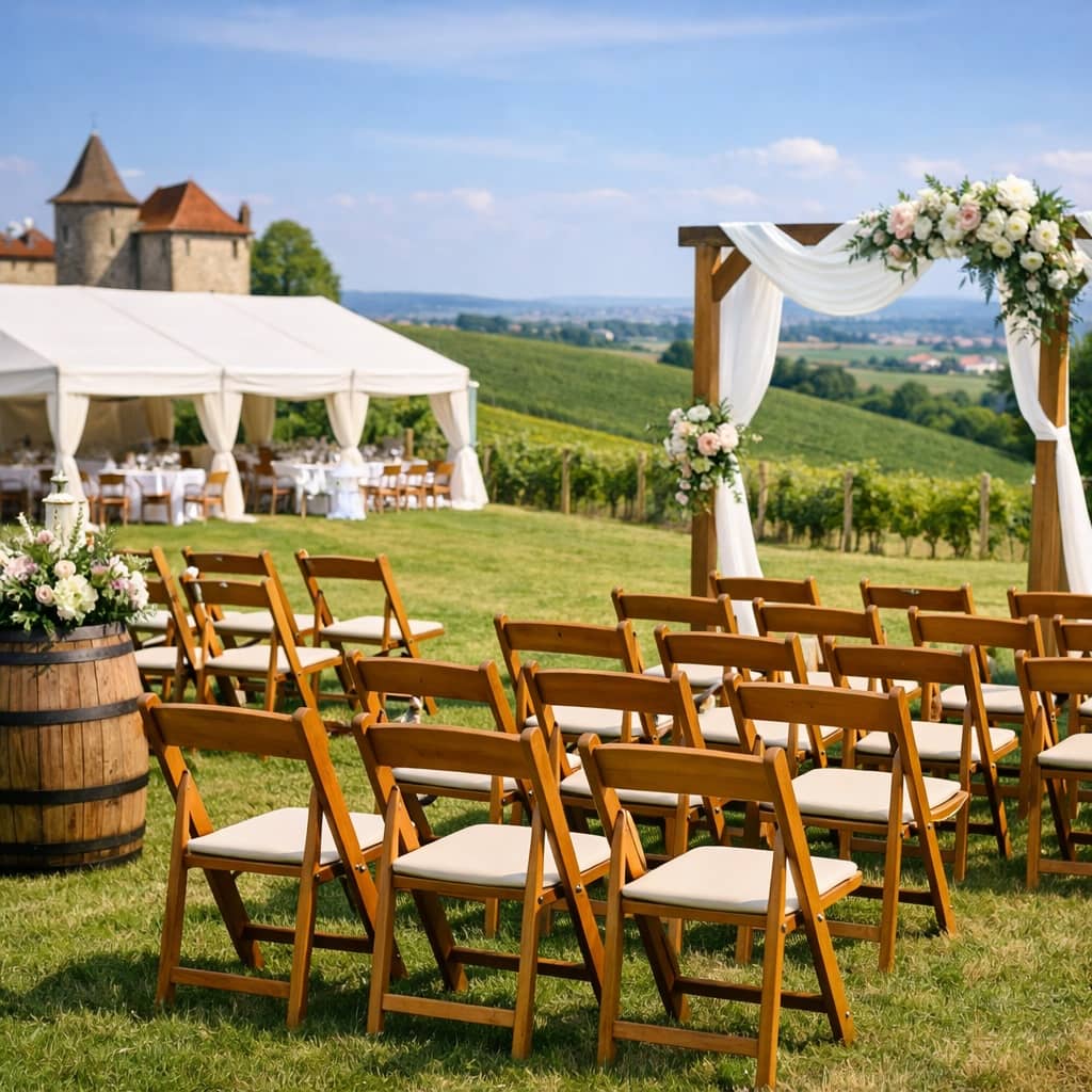 Réception laïque à côté de Belleville en Beaujolais