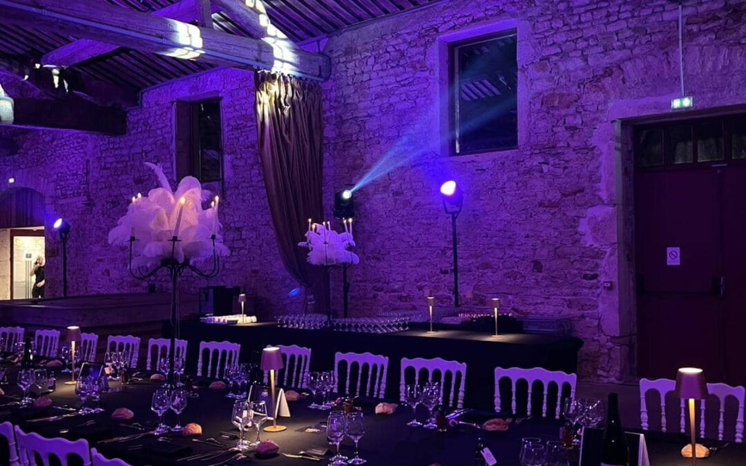 Location du mobilier au château de Saint-Trys pour une réception élégante