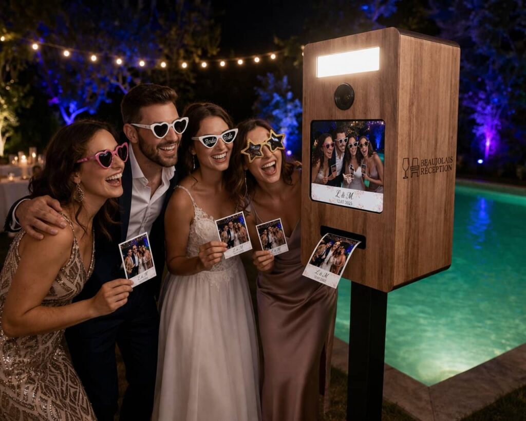 soirée privée à Lyon avec une borne photo en animation