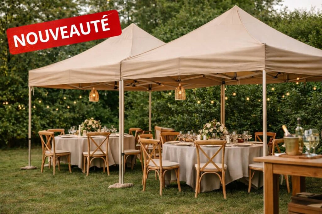 Réception de mariage en jardin naturel