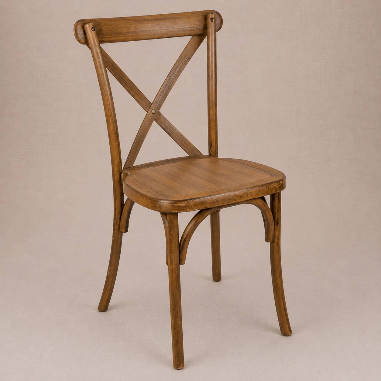 Chaise Bistrot Champêtre en Bois à Dossier Croisé