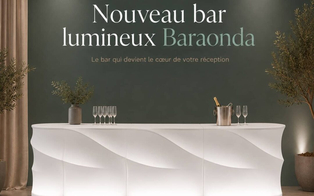 Bar lumineux Baraonda : un design élégant pour sublimer vos réceptions