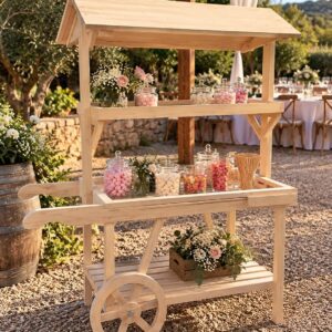 Candy bar en bois brut